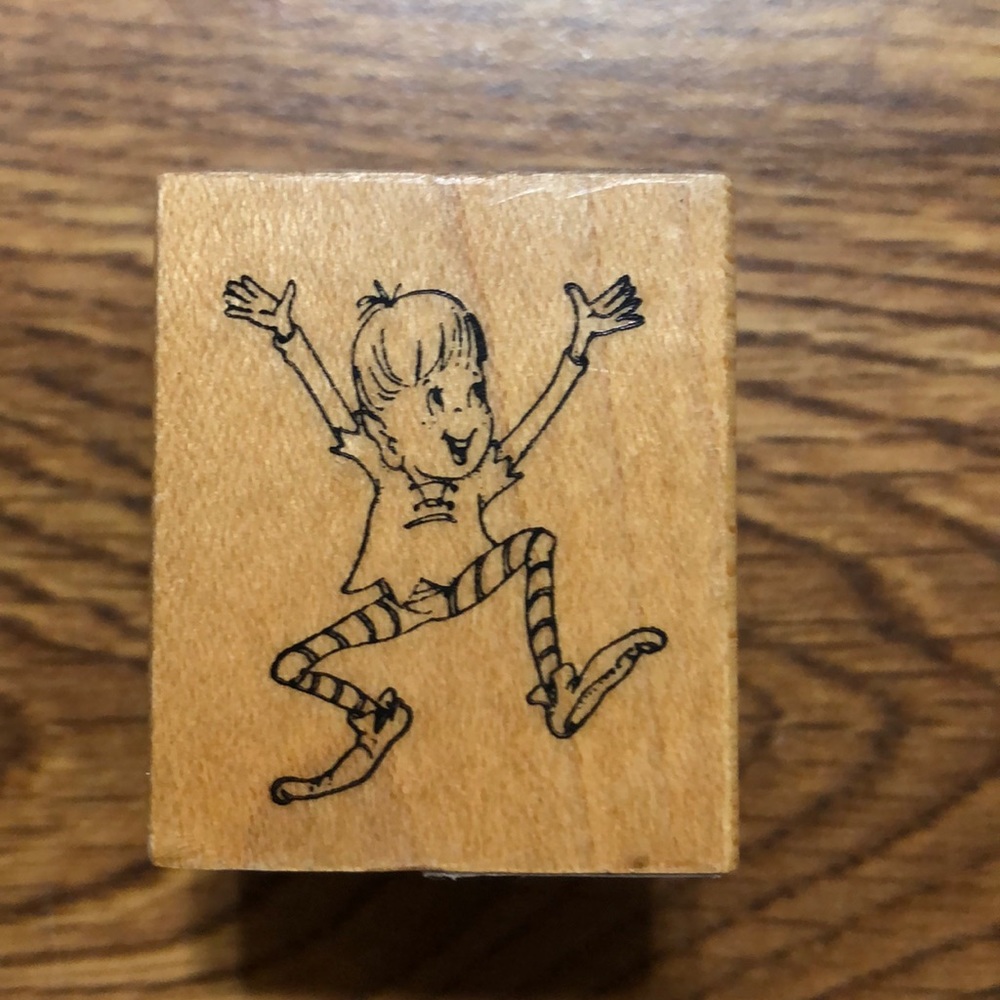 Vintage Rubber Stamp  - Tiny Jumper Rubber Stamp